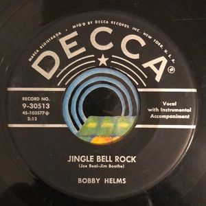 Bobby Helms Jingle Bell Rock/Captain Santa Claus Vinyl 45 Record '57